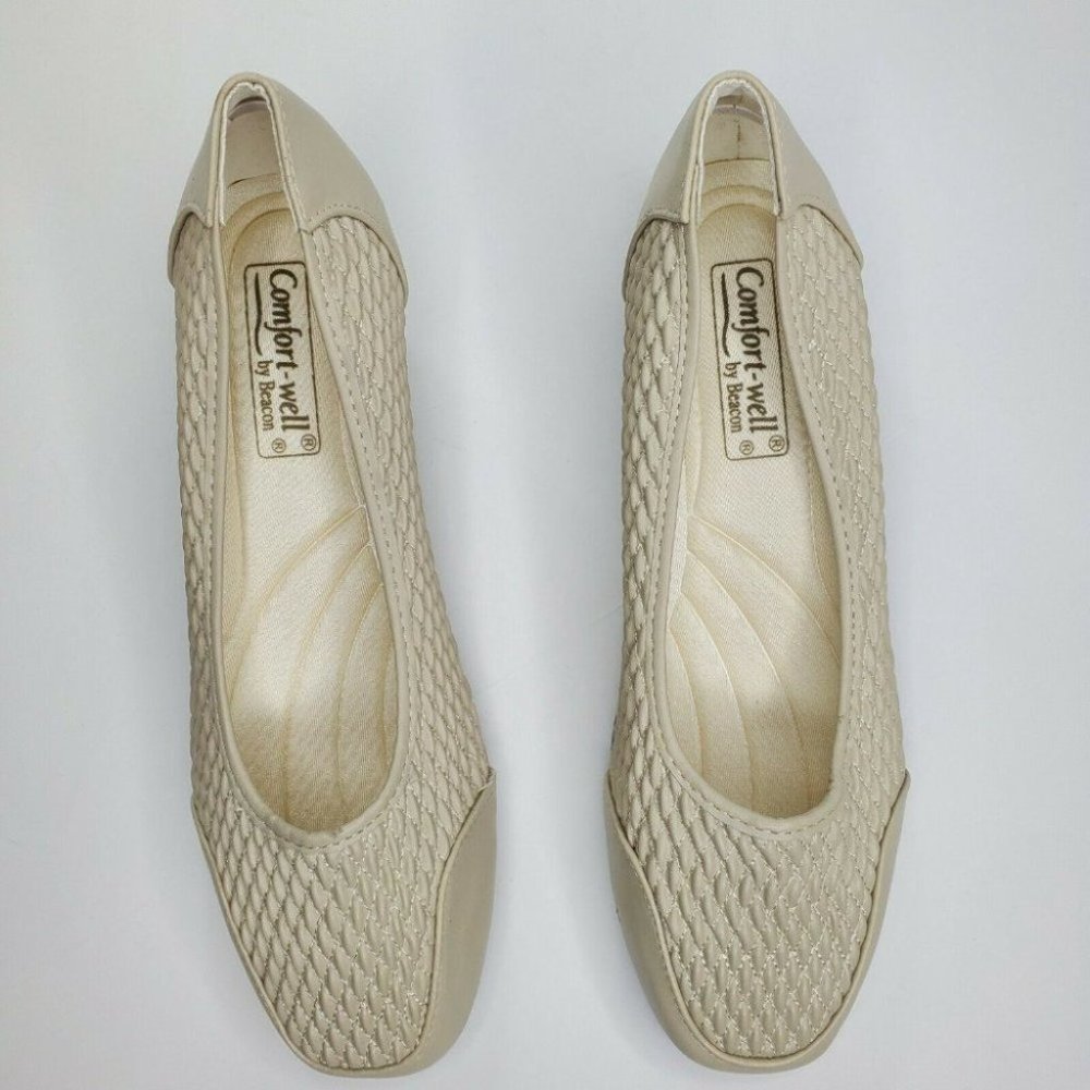 Stretch'n Form by Beacon Beige Women Comfort Shoes Size 8.5/9/10 New - Picture 2 of 10